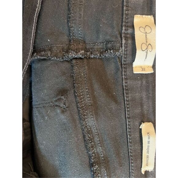 Black Jessica Simpson Jeans Size 32 Kiss Me Super Skinny VGUC - Picture 7 of 8